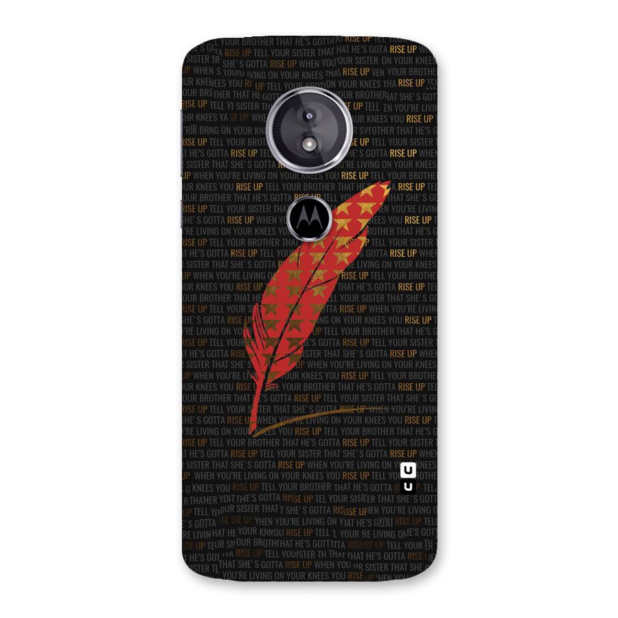 Rise Up Feather Back Case for Moto E5