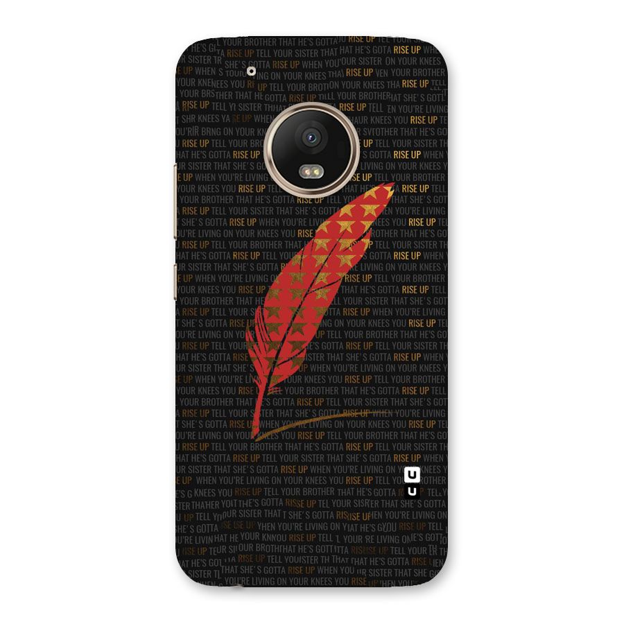 Rise Up Feather Back Case for Moto G5 Plus