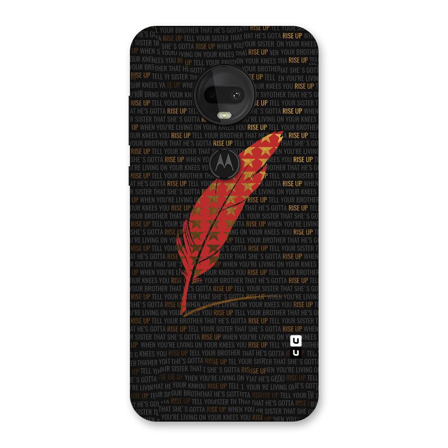 Rise Up Feather Back Case for Moto G7