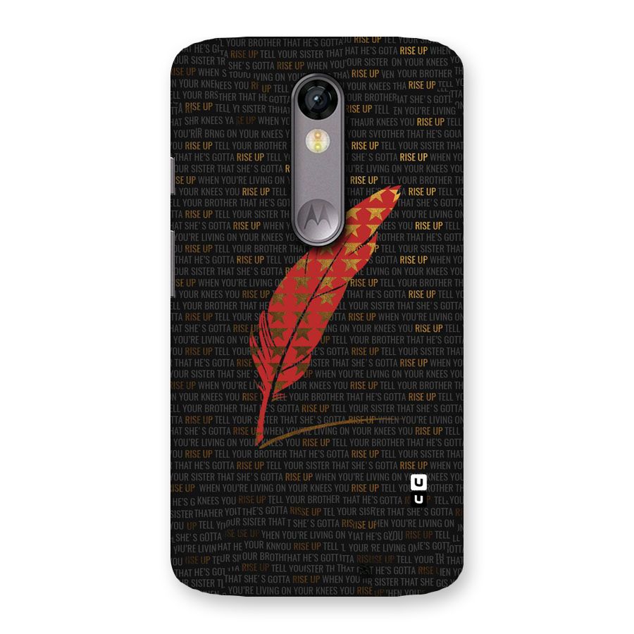 Rise Up Feather Back Case for Moto X Force