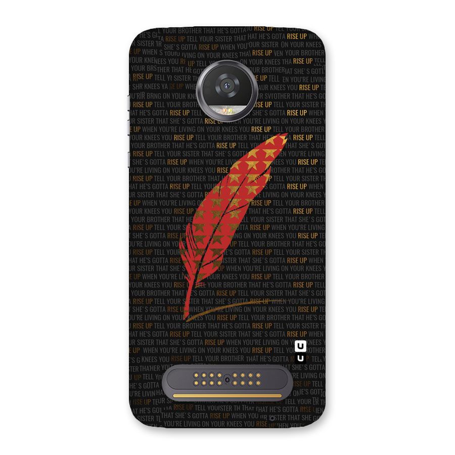 Rise Up Feather Back Case for Moto Z2 Play