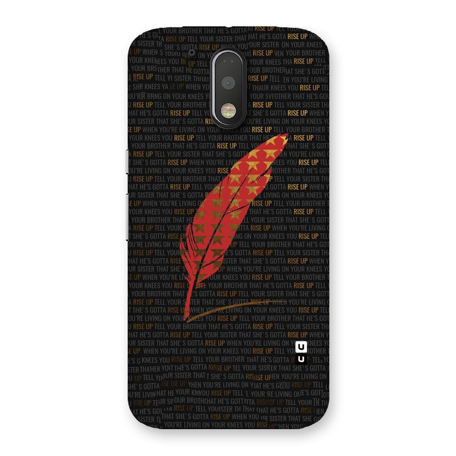Rise Up Feather Back Case for Motorola Moto G4 Plus