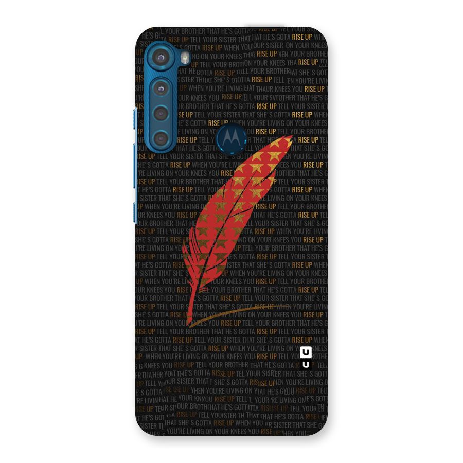 Rise Up Feather Back Case for Motorola One Fusion Plus