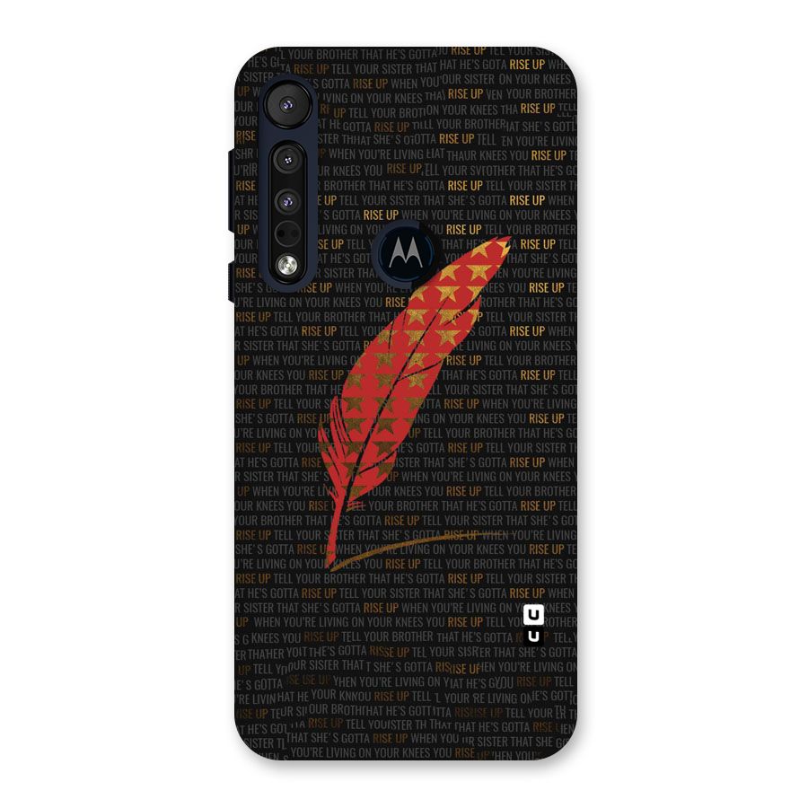 Rise Up Feather Back Case for Motorola One Macro