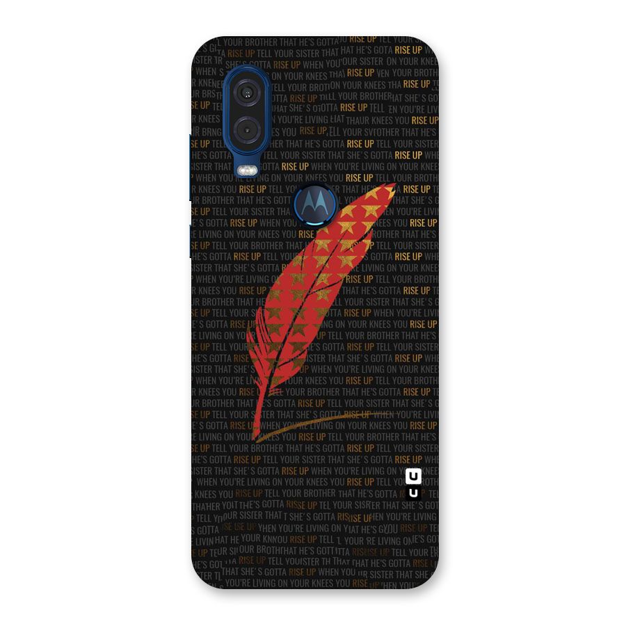 Rise Up Feather Back Case for Motorola One Vision