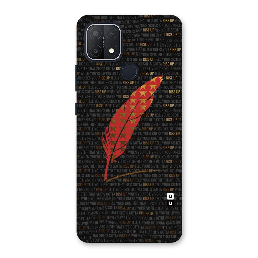 Rise Up Feather Back Case for Oppo A15s