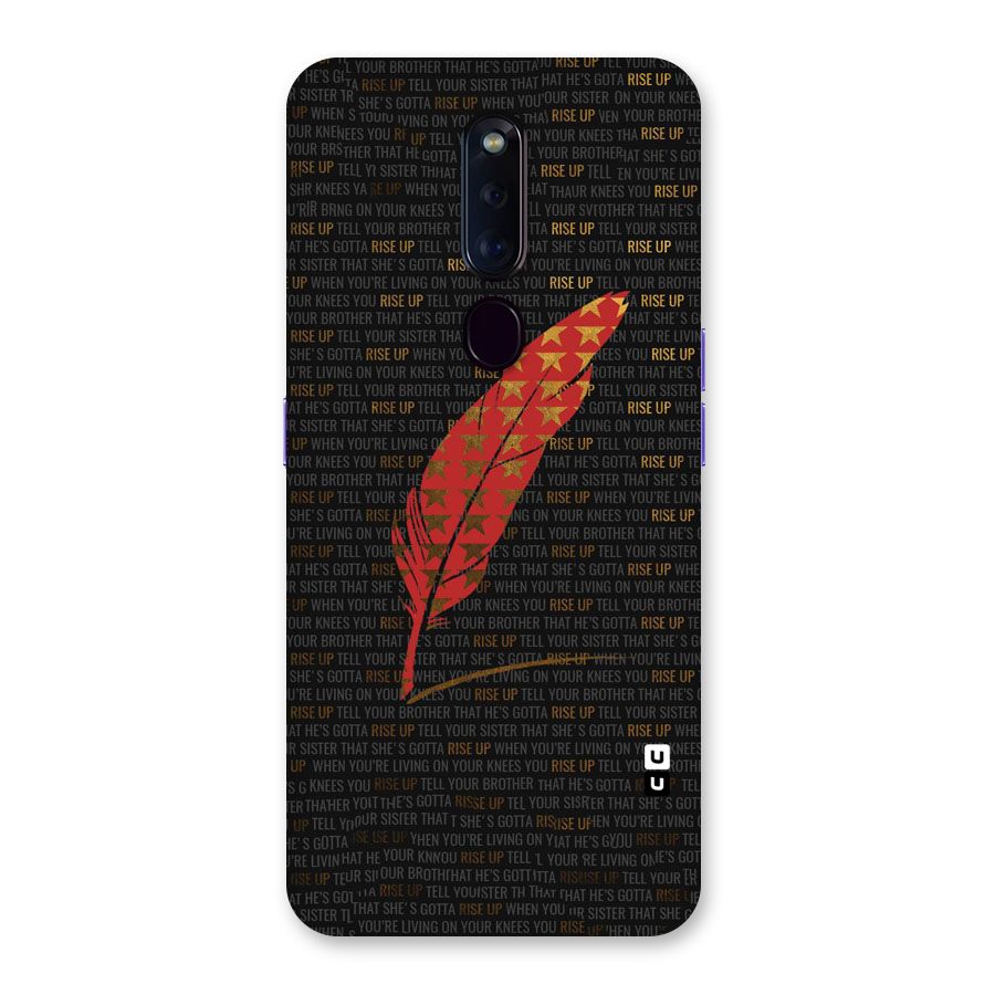 Rise Up Feather Back Case for Oppo F11 Pro