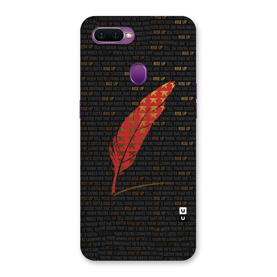 Rise Up Feather Back Case for Oppo F9