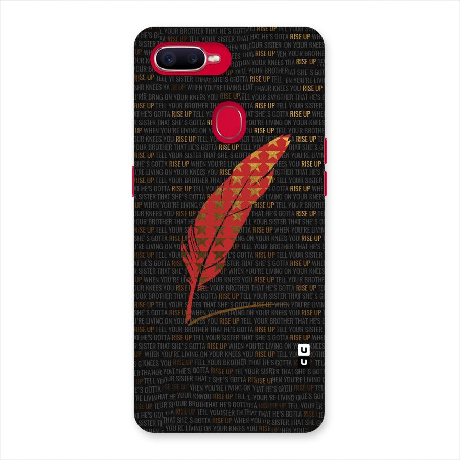 Rise Up Feather Back Case for Oppo F9 Pro