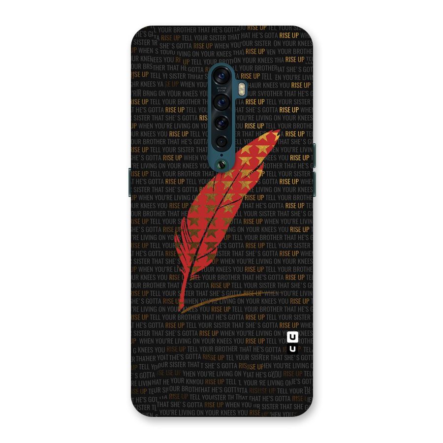 Rise Up Feather Back Case for Oppo Reno2