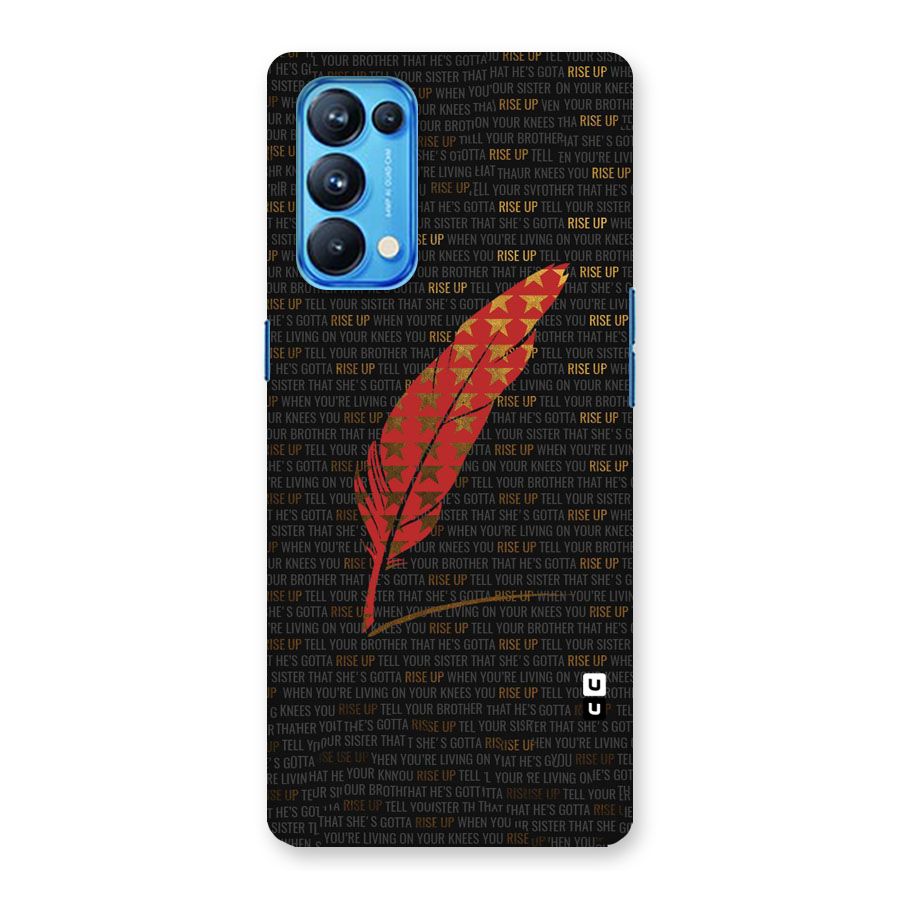 Rise Up Feather Back Case for Oppo Reno5 Pro 5G