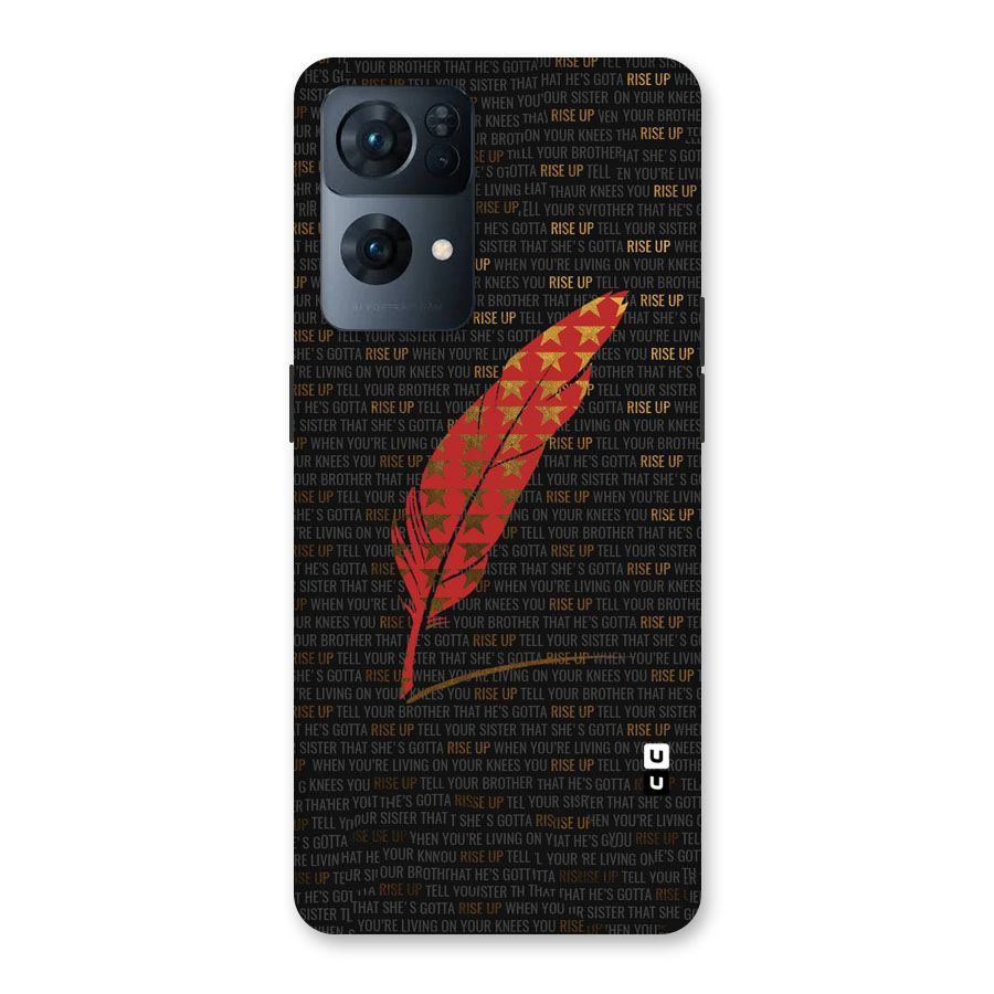 Rise Up Feather Back Case for Oppo Reno7 Pro 5G