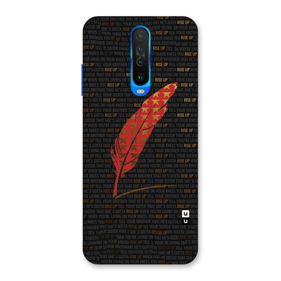 Rise Up Feather Back Case for Poco X2