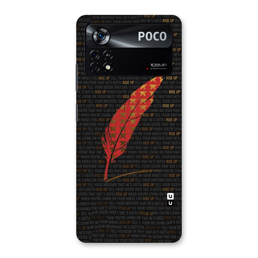 Rise Up Feather Back Case for Poco X4 Pro 5G