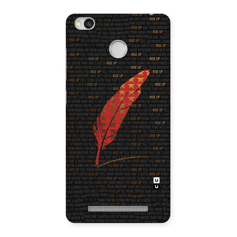 Rise Up Feather Back Case for Redmi 3S Prime