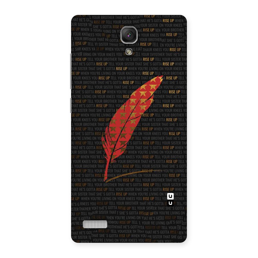 Rise Up Feather Back Case for Redmi Note