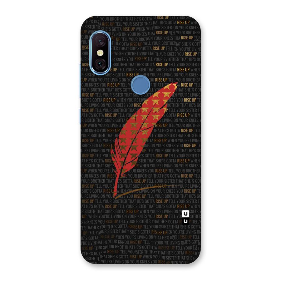Rise Up Feather Back Case for Redmi Note 6 Pro
