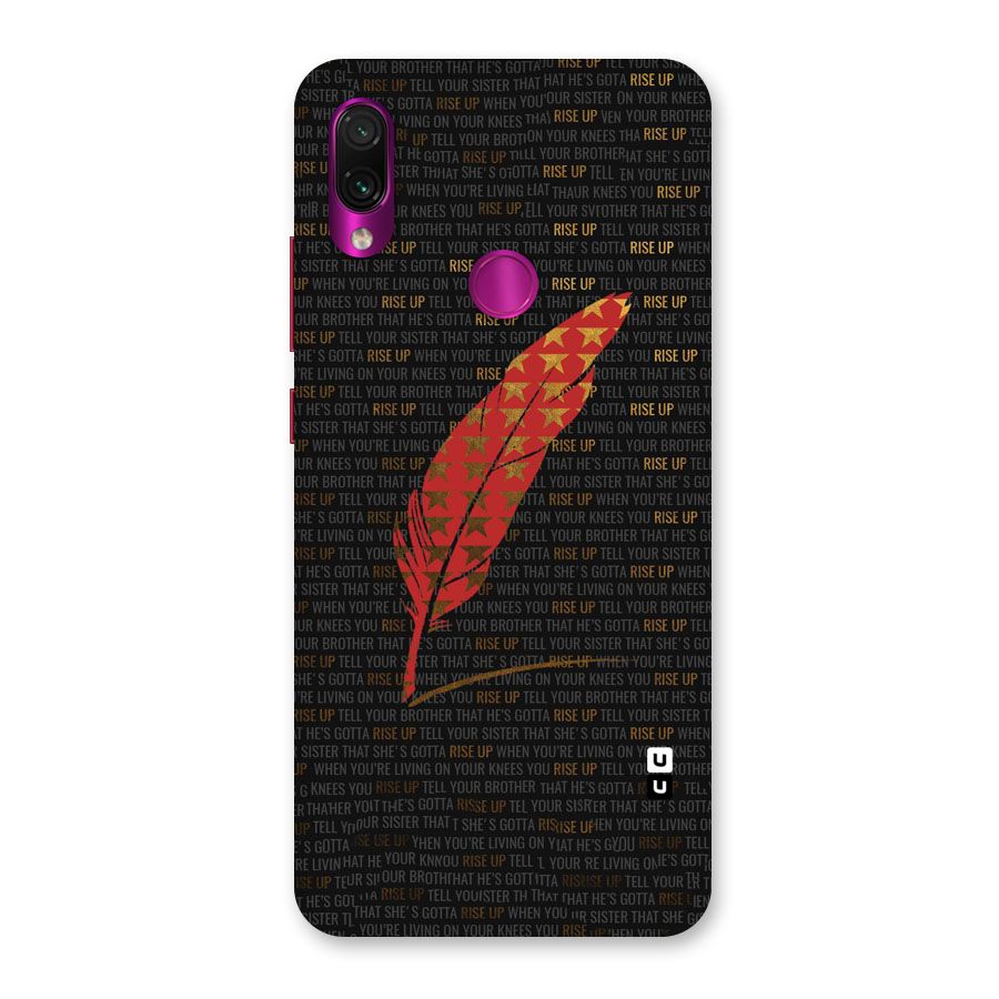 Rise Up Feather Back Case for Redmi Note 7 Pro