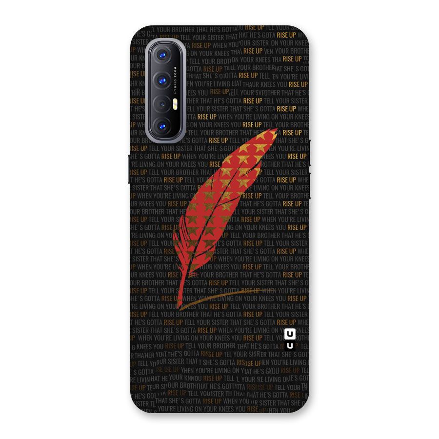 Rise Up Feather Back Case for Reno3 Pro