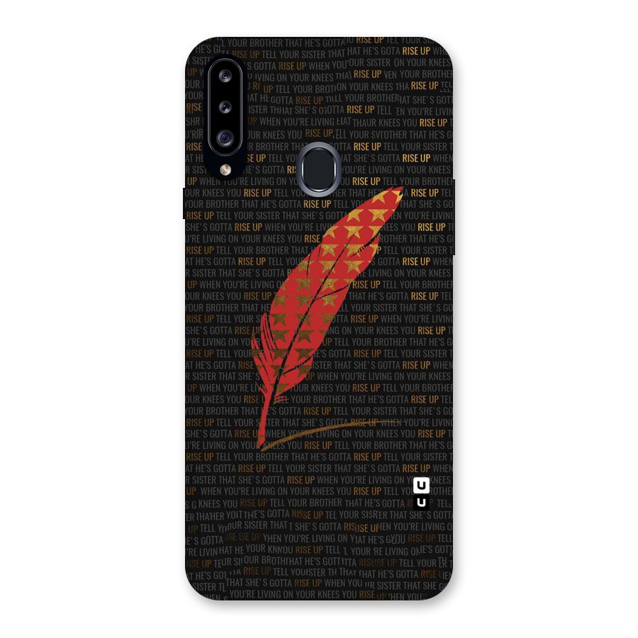 Rise Up Feather Back Case for Samsung Galaxy A20s