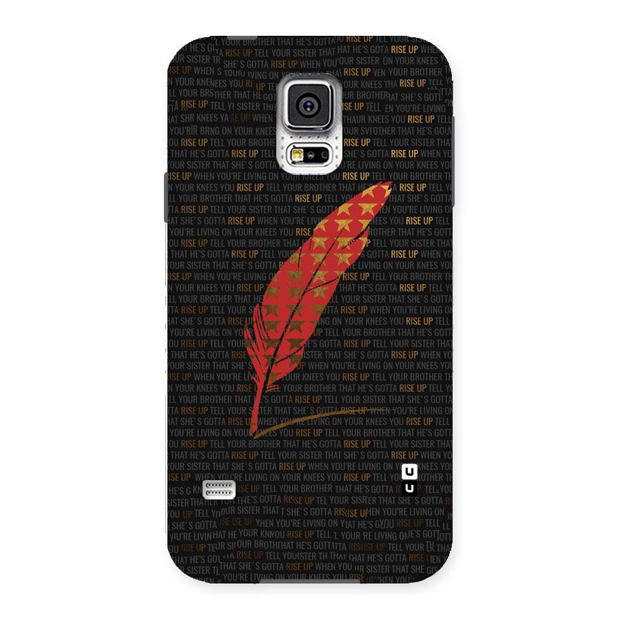 Rise Up Feather Back Case for Samsung Galaxy S5