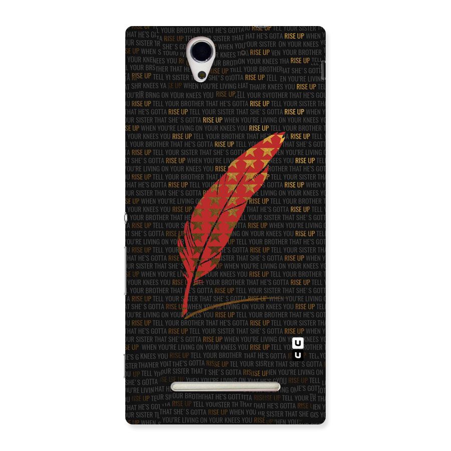 Rise Up Feather Back Case for Sony Xperia C3