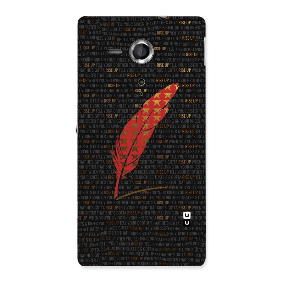 Rise Up Feather Back Case for Sony Xperia SP
