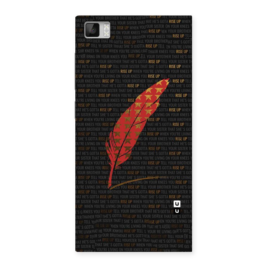 Rise Up Feather Back Case for Xiaomi Mi3