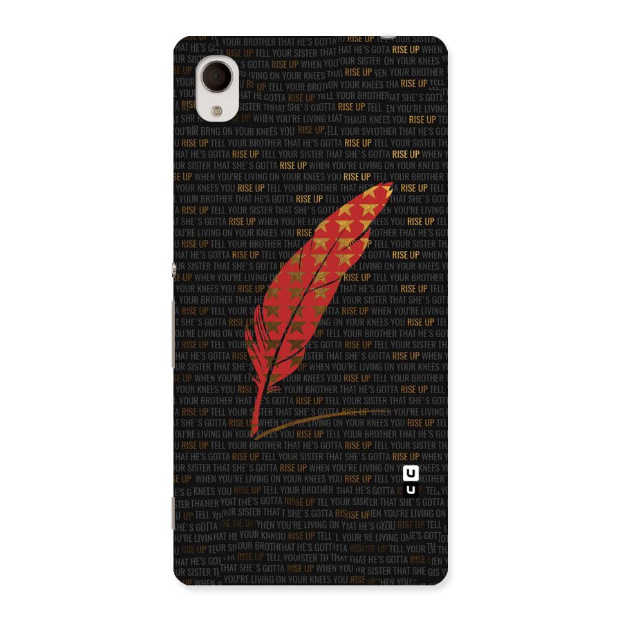 Rise Up Feather Back Case for Xperia M4 Aqua