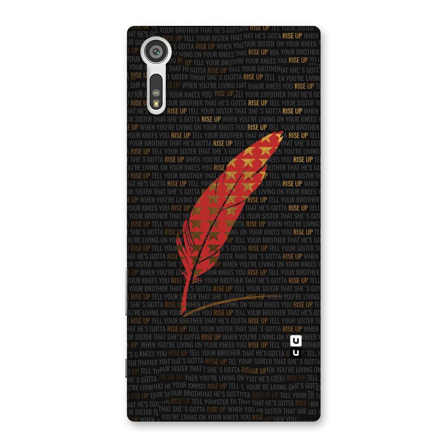 Rise Up Feather Back Case for Xperia XZ
