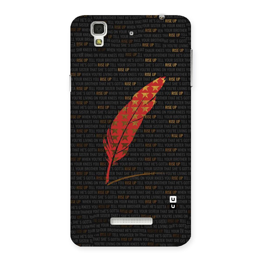 Rise Up Feather Back Case for YU Yureka Plus