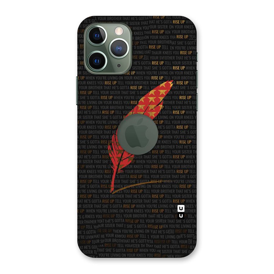 Rise Up Feather Back Case for iPhone 11 Pro Logo  Cut