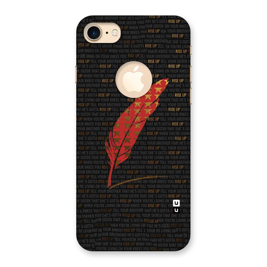 Rise Up Feather Back Case for iPhone 7 Logo Cut