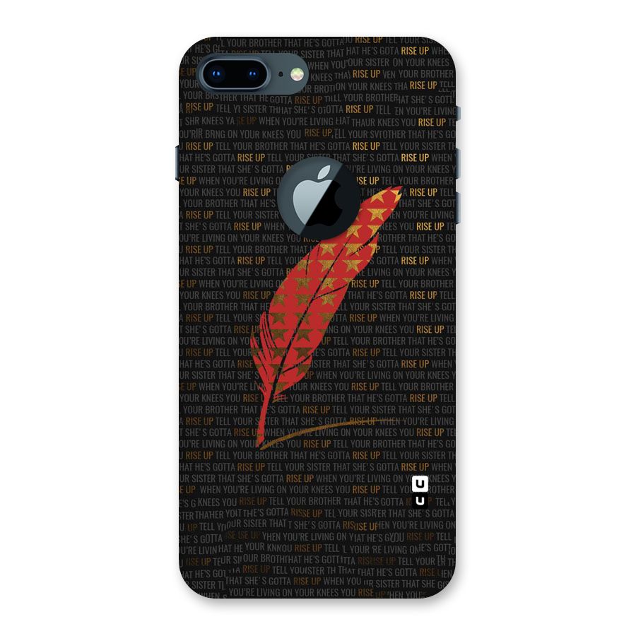 Rise Up Feather Back Case for iPhone 7 Plus Logo Cut