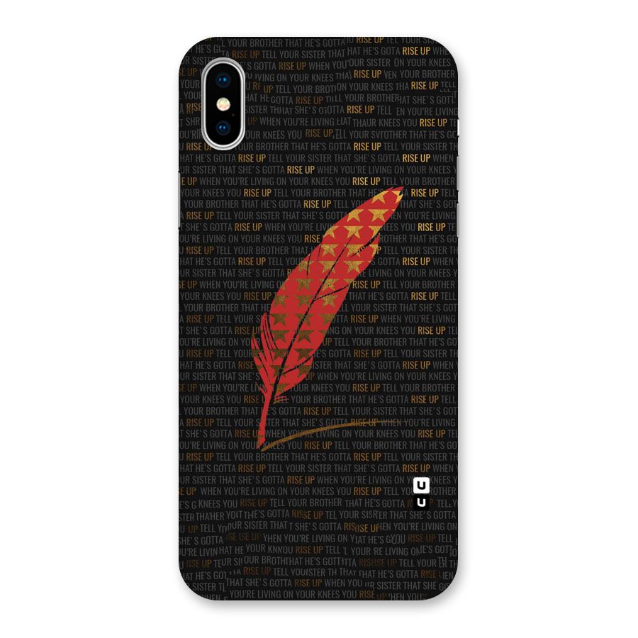 Rise Up Feather Back Case for iPhone XS