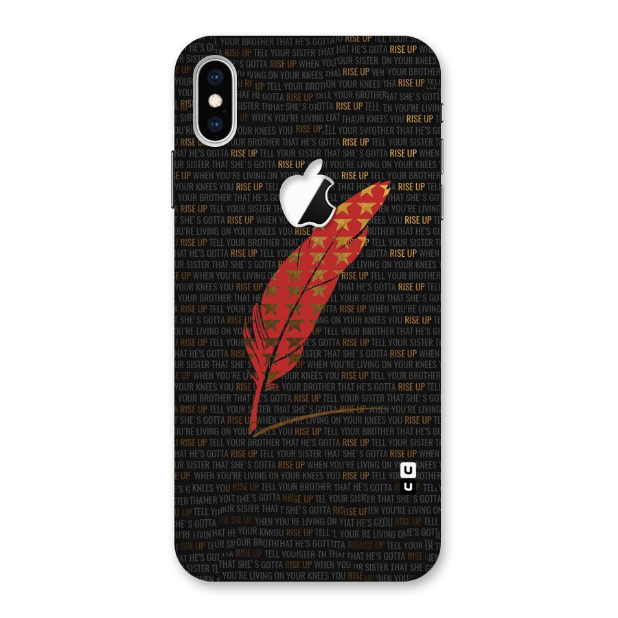 Rise Up Feather Back Case for iPhone XS Max Apple Cut