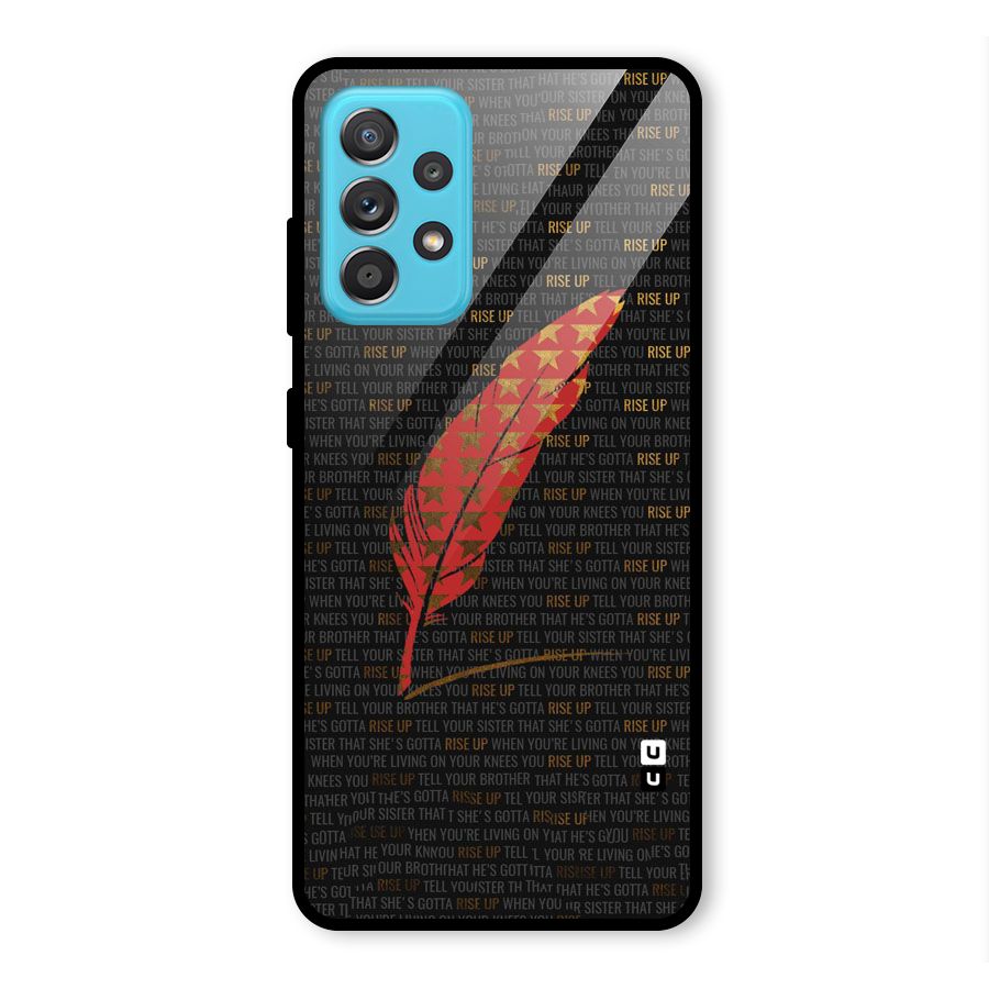Rise Up Feather Glass Back Case for Galaxy A52s 5G