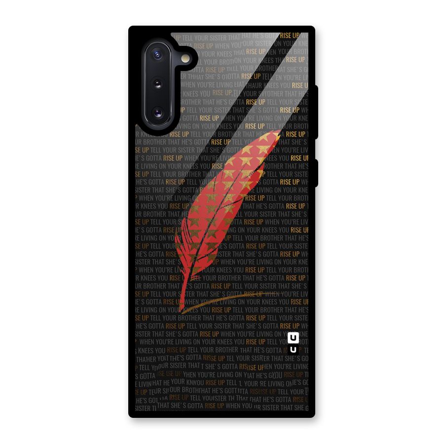 Rise Up Feather Glass Back Case for Galaxy Note 10