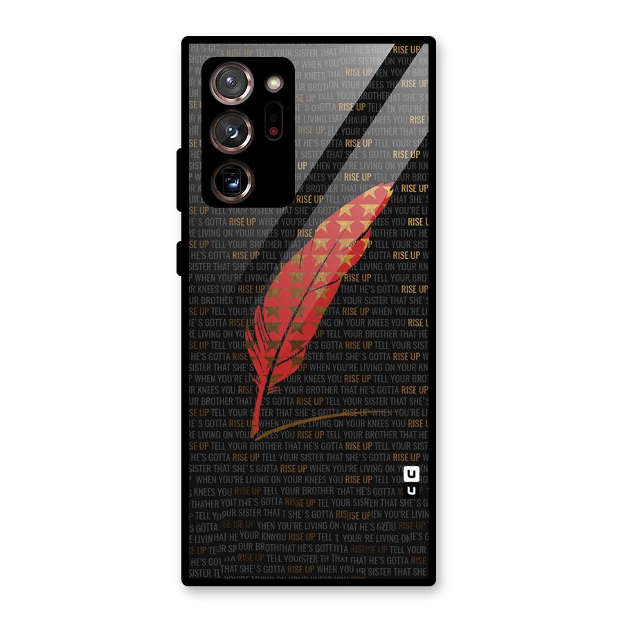 Rise Up Feather Glass Back Case for Galaxy Note 20 Ultra