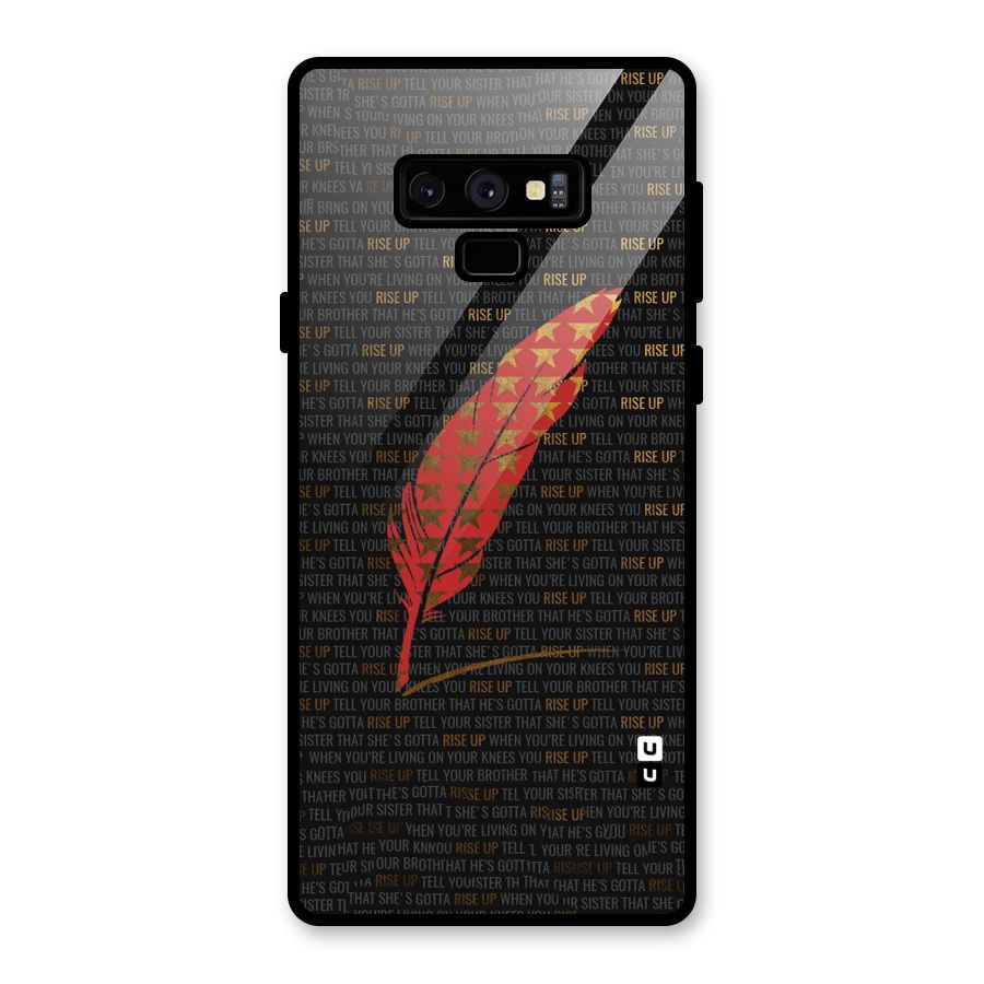 Rise Up Feather Glass Back Case for Galaxy Note 9