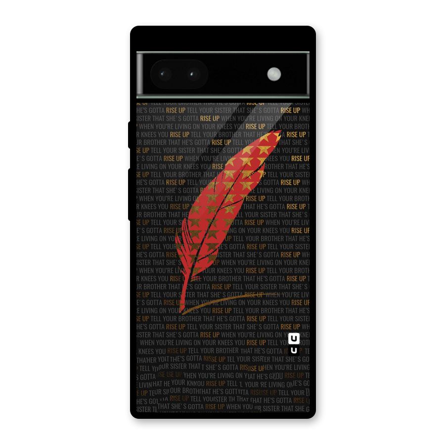 Rise Up Feather Glass Back Case for Google Pixel 6a
