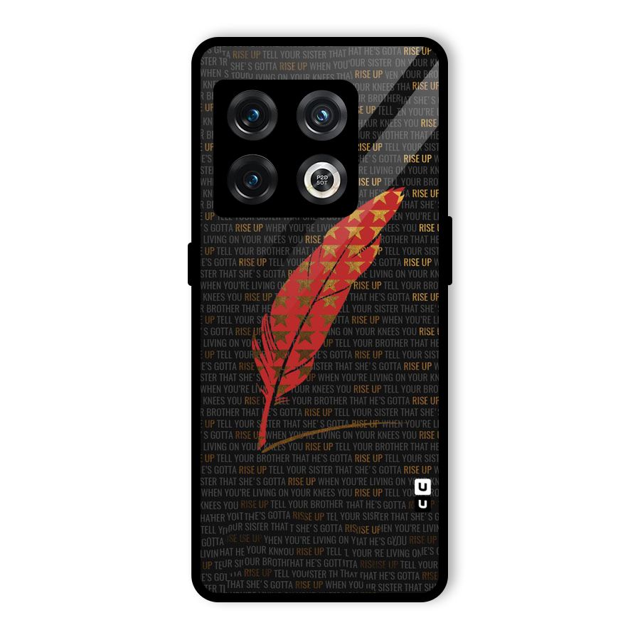 Rise Up Feather Glass Back Case for OnePlus 10 Pro 5G