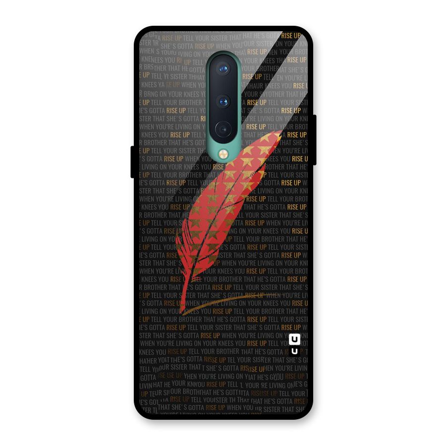Rise Up Feather Glass Back Case for OnePlus 8