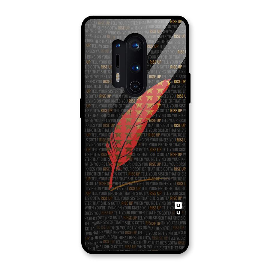 Rise Up Feather Glass Back Case for OnePlus 8 Pro