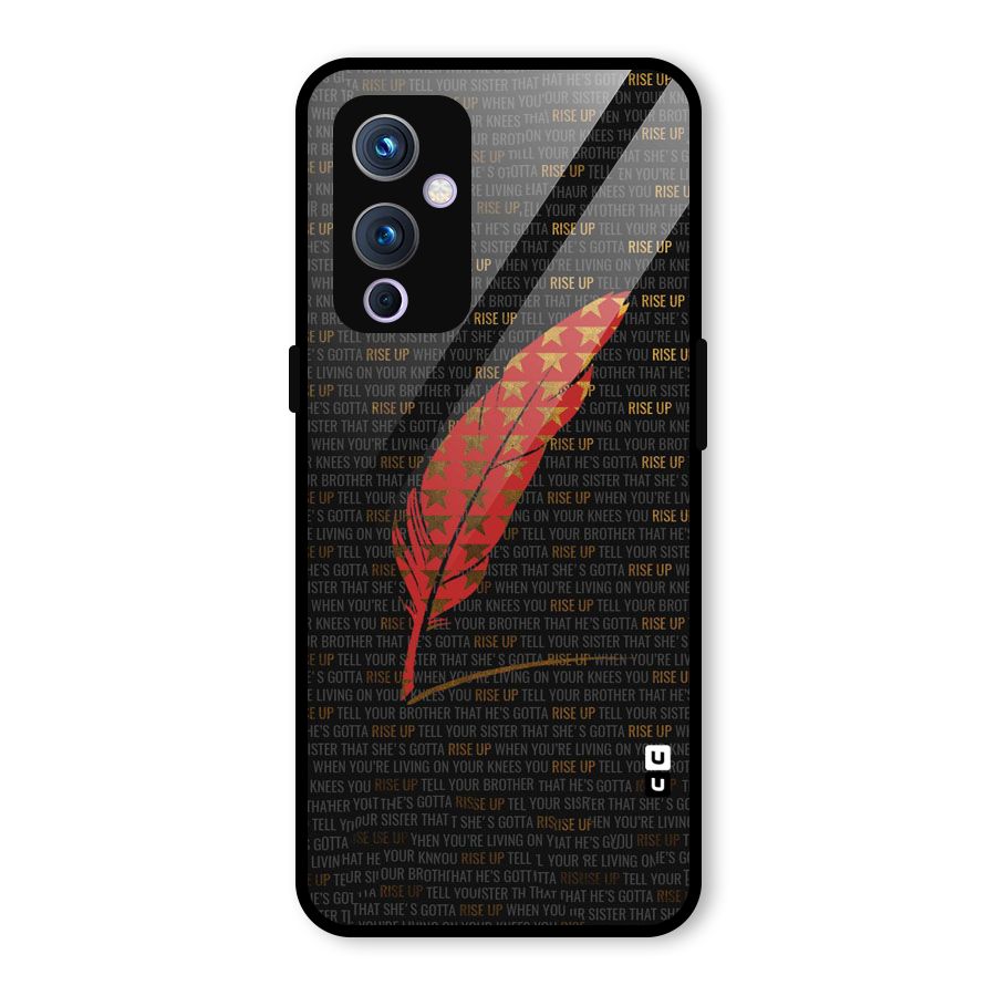 Rise Up Feather Glass Back Case for OnePlus 9