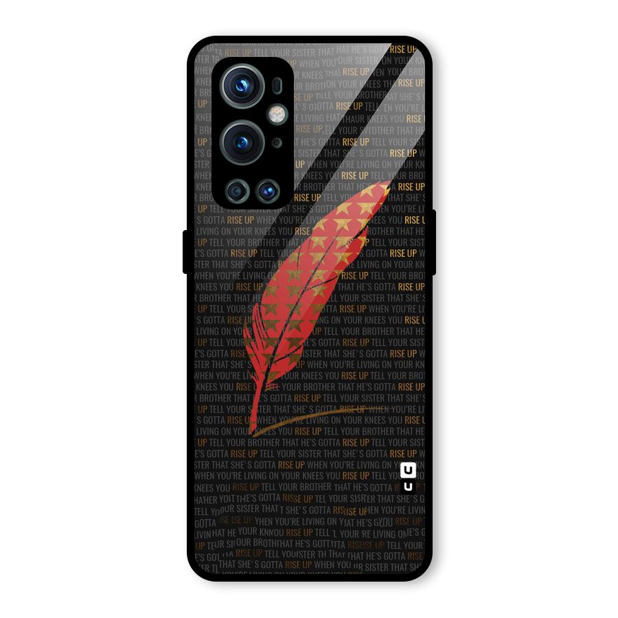 Rise Up Feather Glass Back Case for OnePlus 9 Pro