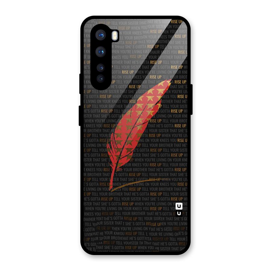 Rise Up Feather Glass Back Case for OnePlus Nord