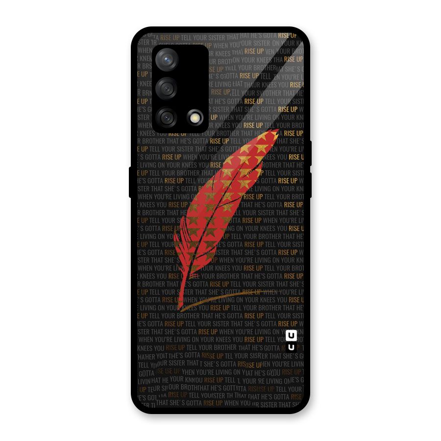Rise Up Feather Glass Back Case for Oppo F19