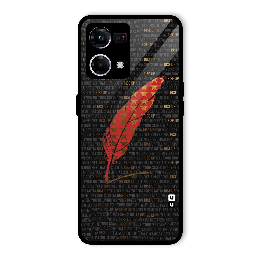 Rise Up Feather Glass Back Case for Oppo F21s Pro 4G
