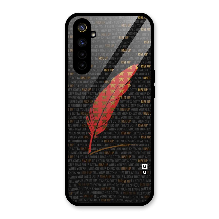 Rise Up Feather Glass Back Case for Realme 6